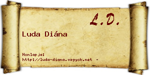 Luda Diána névjegykártya